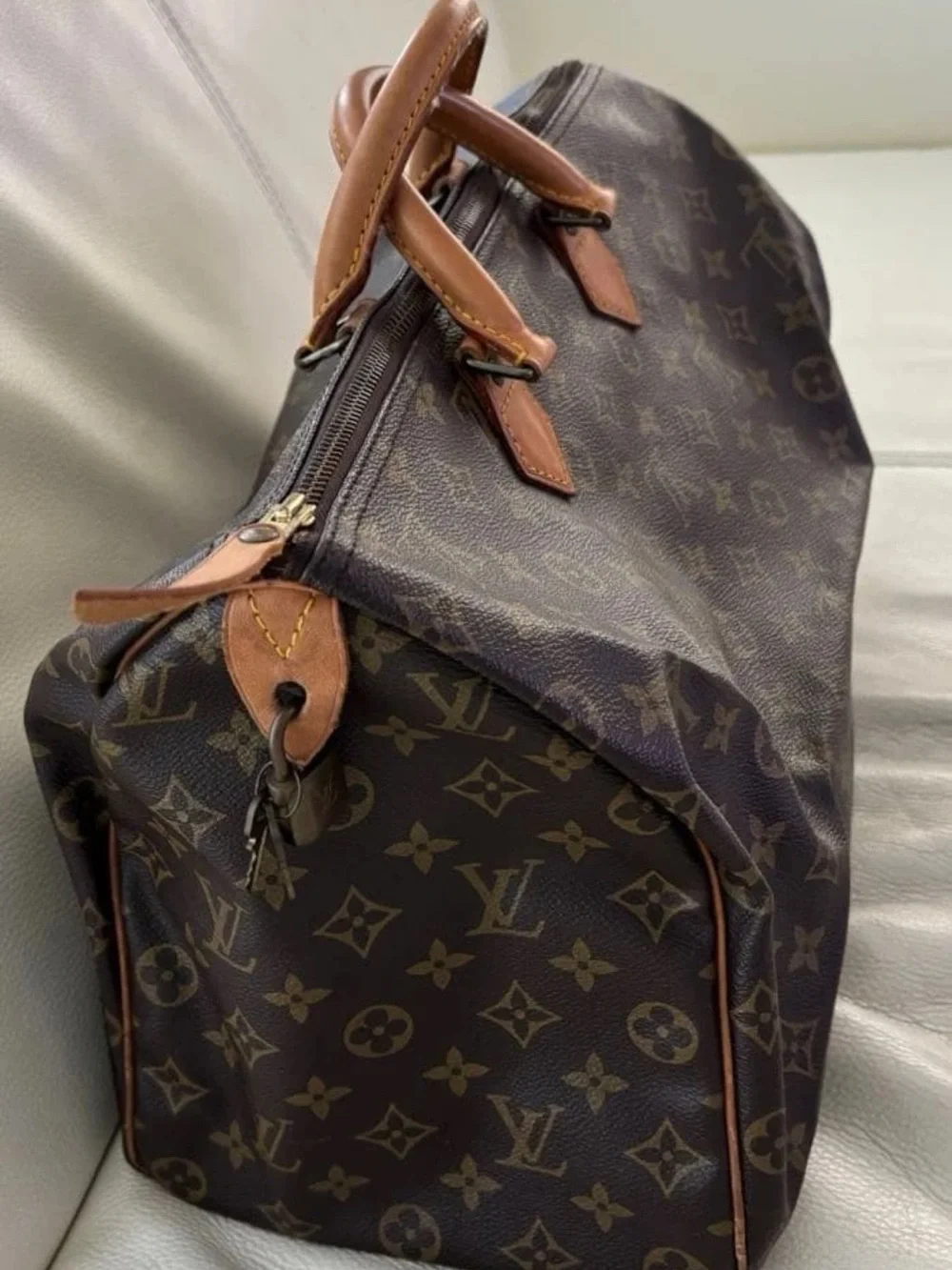 Louis Vuitton Monogram Canvas Duffel with Natural Vachetta Trim